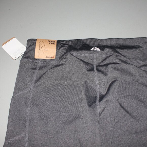 Hteather Grey Reebok Quick Capris Size XL New - Picture 5 of 5